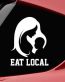 EAT LOCAL funny sticker for girls