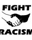 fight racism HAND SHAKE die cut decal 55