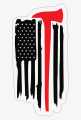 firefighter usa flag digital sticker