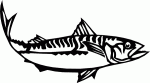 fish die cut boating decal 6307