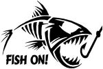 FISH ON FISH BONES DECAL