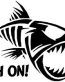 FISH ON FISH BONES DECAL