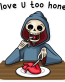 friendly death_grim reaper sticker 32