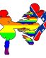 GAY BASHING CONFEDERATE FLAG STICKER 69