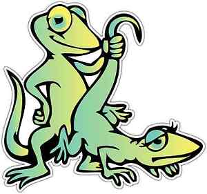 Gecko Lizard Sex Adult Funny Car Bumper xxx sticker