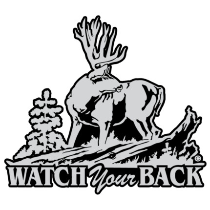 GRAY BLACK WHITE watch your back sticker