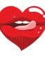 Heart Lips Sticker