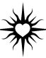 Heart Sunburst Decal