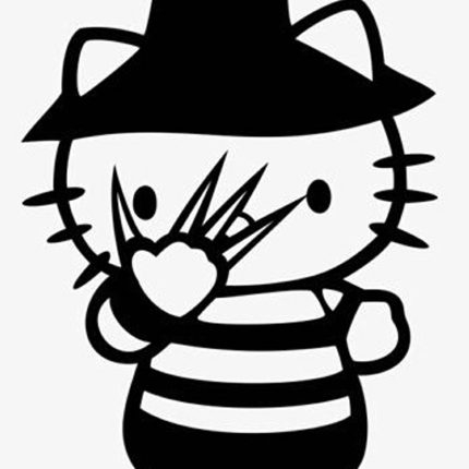 HELLO K FREDDY KRUEGER STICKER