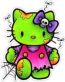 Kitty Kat Zombie Color Decal Car Sticker