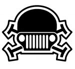 Jeep Helmet skull funny auto decal