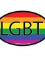 LGBT OVAL RAINBOW STICKER