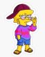 lisa simpson coolness funny car sticker