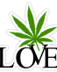 love weed sticker