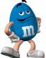 m&m blue peanut sticker