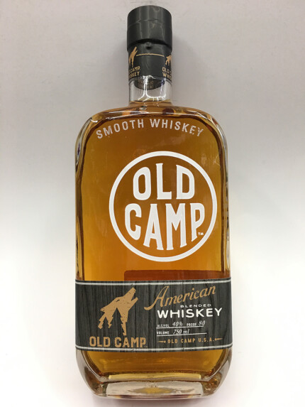 old_camp_american_whiskey BOTTLE SHAPED STICKER