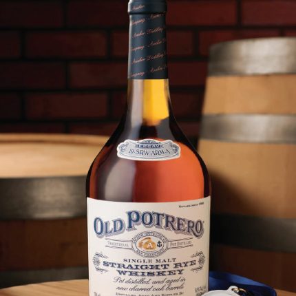 Old Portrero Straight Rye Whiskey Bottle Shot Sticker