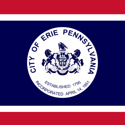 Pennsylvania Erie City Flag Decal