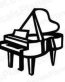 Piano Vinyl Decal Sticker