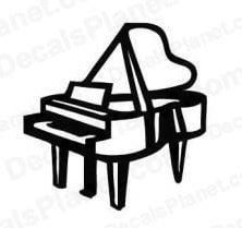 Piano Vinyl Decal Sticker