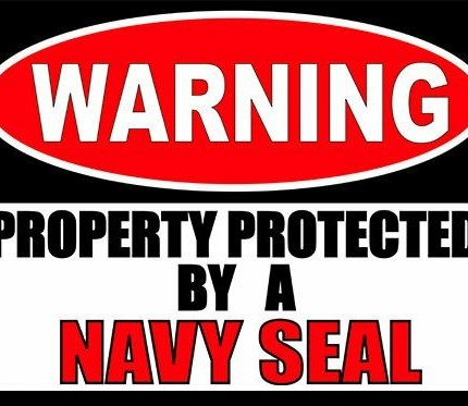 Property Protected by a Navy Seal Funny Warning Sticker Set