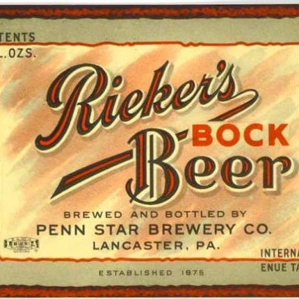 Reikers Bock Beer Label