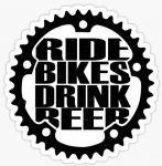 RIDE BIKES DRINK BEER STICKER