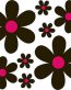 scooby flower car stickers black