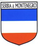 Serbia and Montenegro Flag Crest Decal Sticker