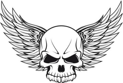 Skull Tattoos with wings 72