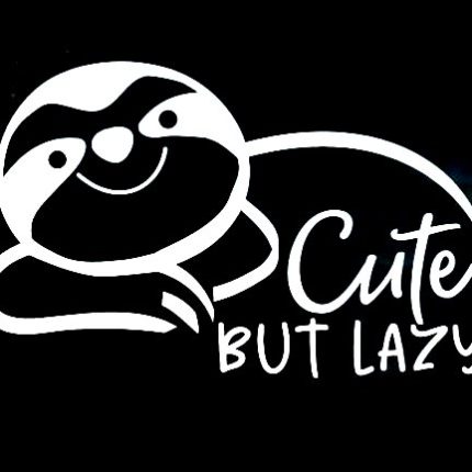 Sloth Cute but Lazy window decal sticker