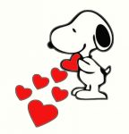 SNOOPY HEARTS STICKER