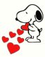 SNOOPY HEARTS STICKER