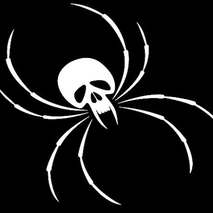 spider skull car sticker decal