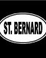St Bernard Oval Dog Decal