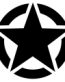 Star Army WWII Army Star Logo Diecut Decal