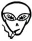 weed smokin alien decal