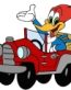 woody woodpecker in car sticker