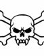 Skull with Fangs Decal