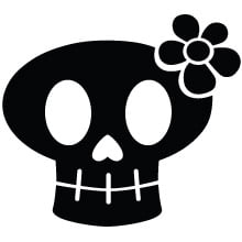 Skull Decal Sticker 09