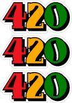 420 RASTA DECAL SET