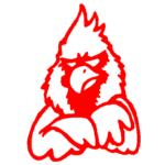 Mean Cardinal decal