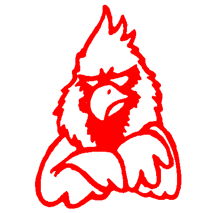 Mean Cardinal decal