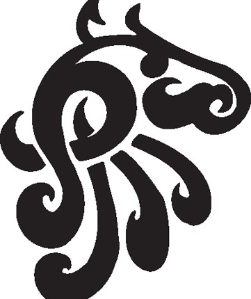a vinyl horse car or wall decal 14