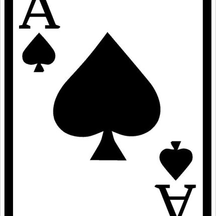 ace of spades PLAYING CARD POKER STICKER