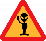 Alien Warning for Aliens Vinyl Sticker