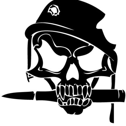 Army Skull With Helmet Sticker