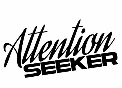 Attention Seeker Funny Vinyl Car Decal