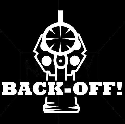 BACK OFF DECAL