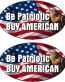 BE PATRIOTIC BUY AMERICAN OVAL with eagle PAIR 2-3.5in x 5in